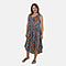 Tamsy 100% Viscose Printed Dress (One Size, 8-18) - Multi
