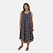 Tamsy 100% Viscose Printed Dress (One Size, 8-18) - Black