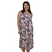 TAMSY Viscose Printed Dress - Grey & White