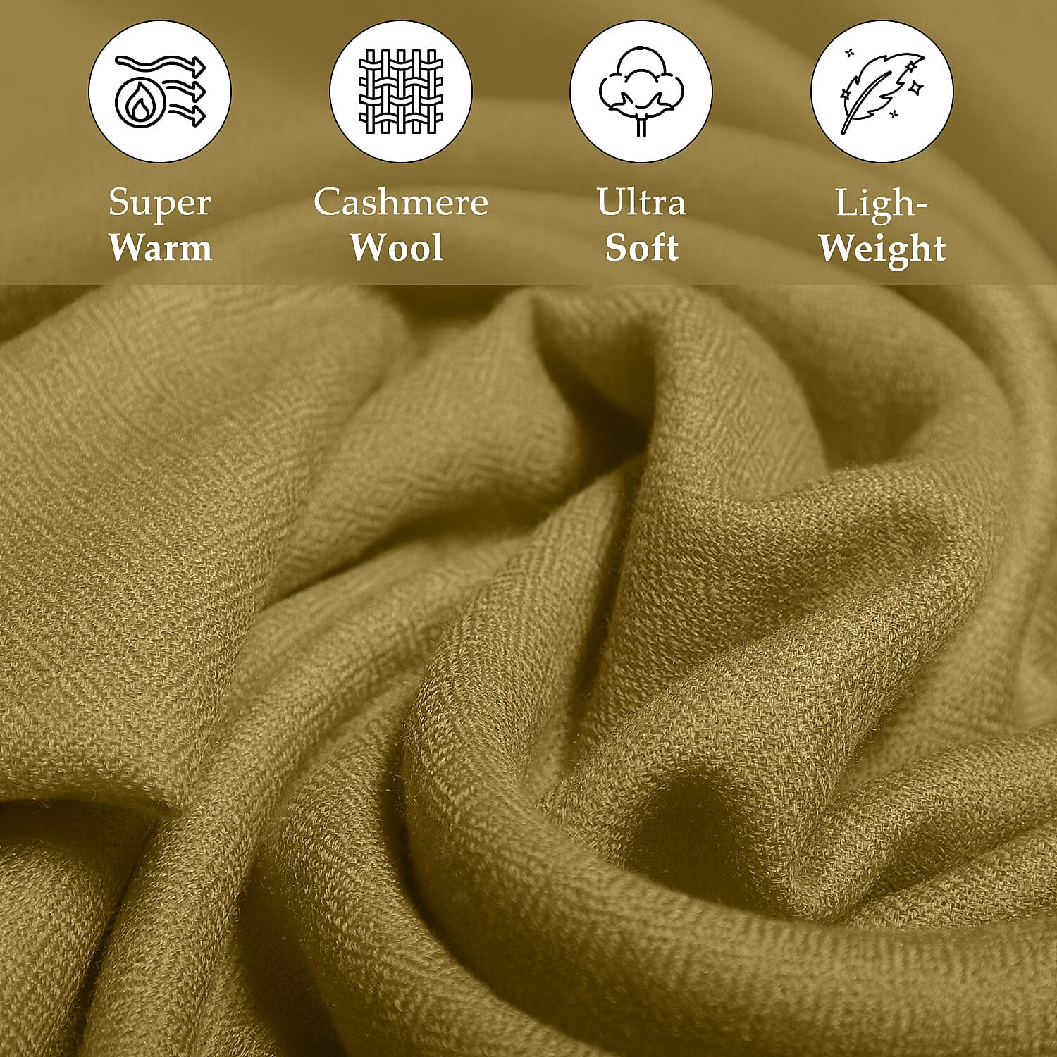 La Marey Cashmere Pashmina Scarf - Light Green