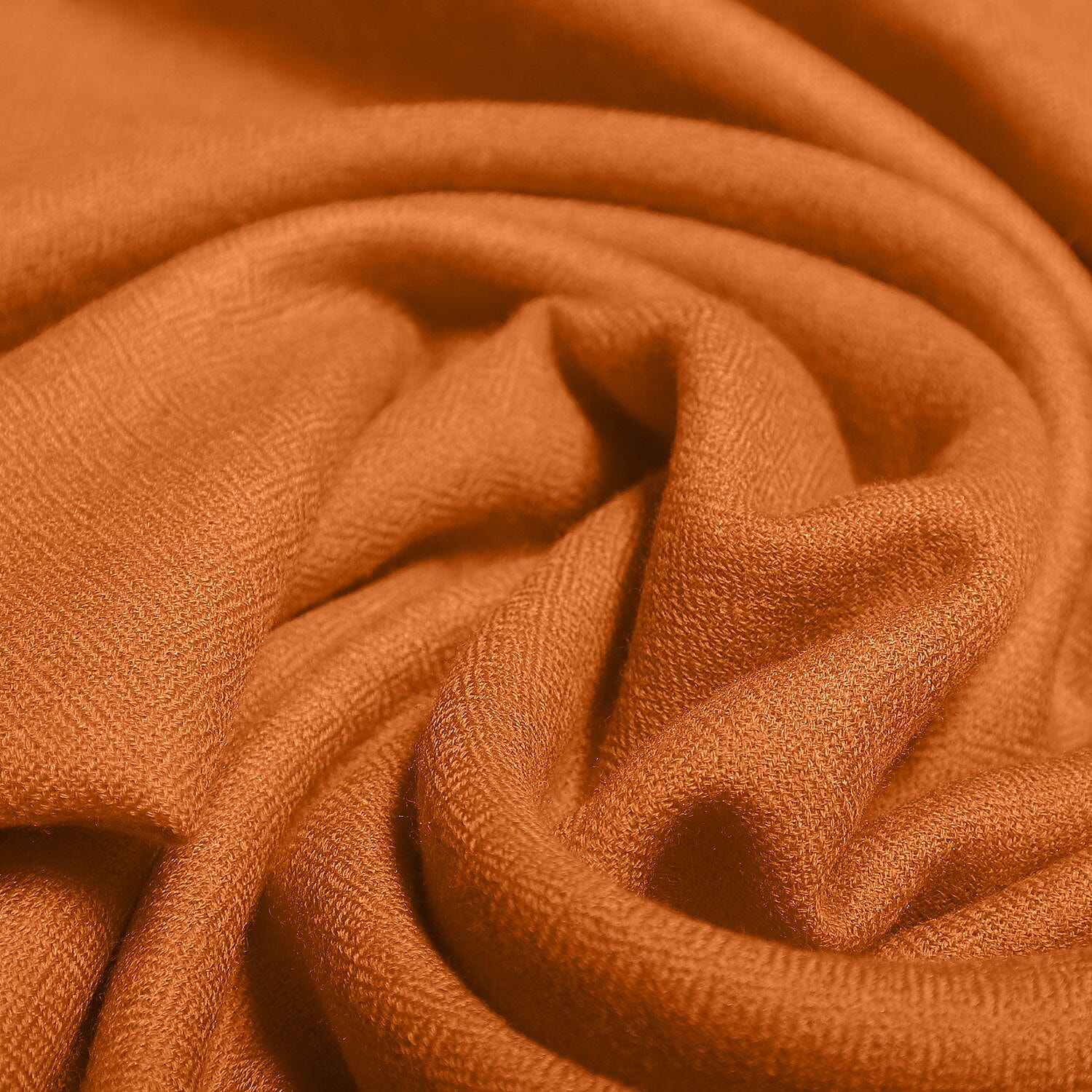 La Marey 100% Cashmere Pashmina Scarf (Size 190x70 Cm) - Orange