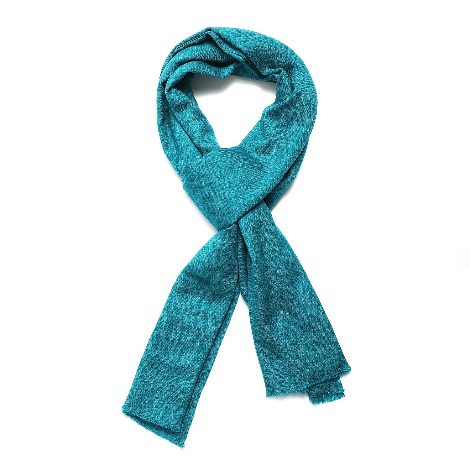 La Marey 100% Cashmere Solid Scarf (Size 198x71 cm) - Mist