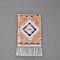 TJC Geometric Pattern Wall Hanging Tapestry with Tassel - Orange Cream & Purple
