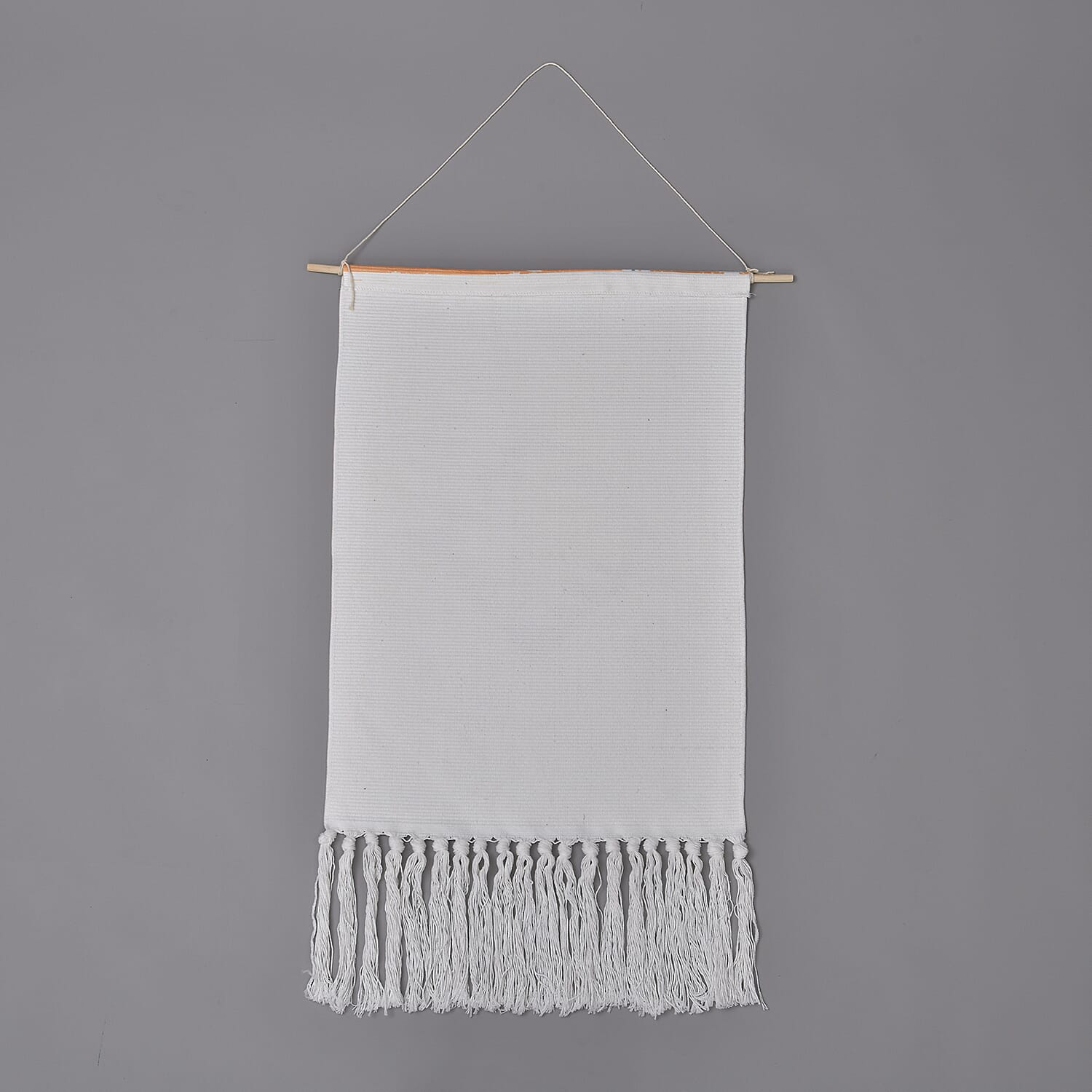 TJC Geometric Pattern Wall Hanging Tapestry with Tassel - Orange Cream & Purple