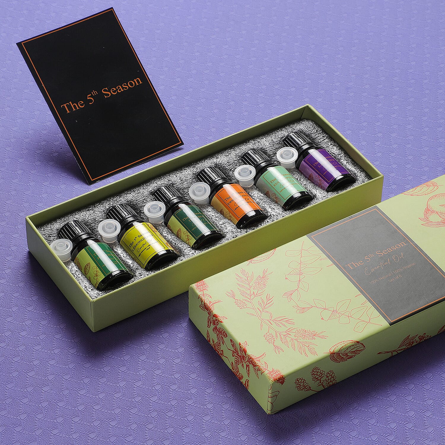 The 5th Season - Set of 6 Essential Oils - Lavender, Eucalyptus, Lemongrass, Tea Tree, Sweet Orange & Peppermint - 10ml each