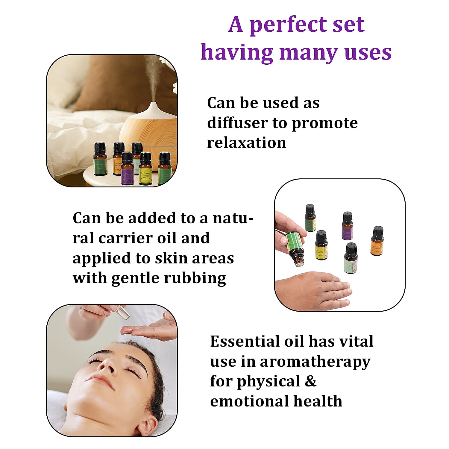 The 5th Season - Set of 6 Essential Oils - Lavender, Eucalyptus, Lemongrass, Tea Tree, Sweet Orange & Peppermint - 10ml each