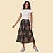 TAMSY Printed Skirt (Size L,16 - 18) - Black