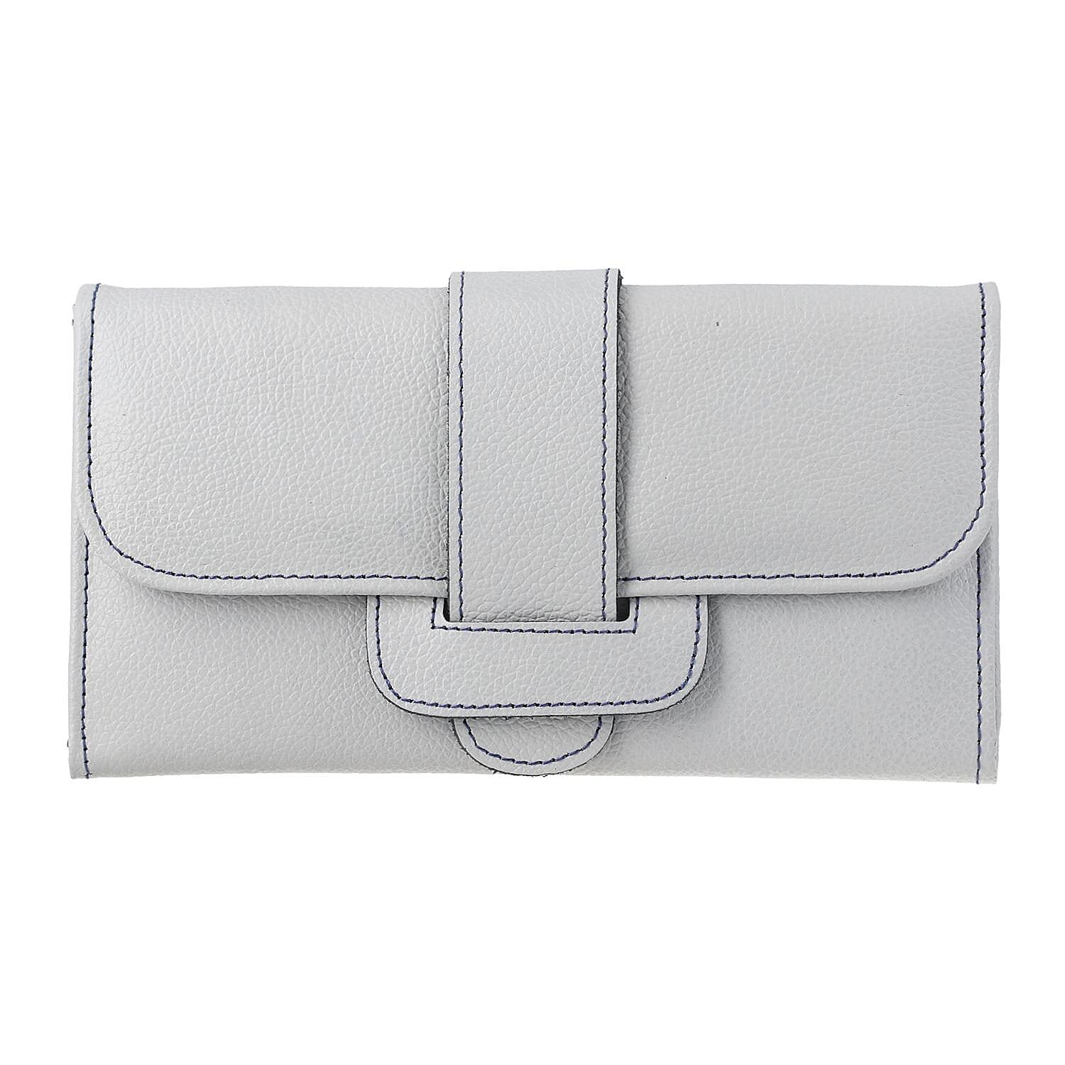 Genuine Leather RFID Protected Wallet - Grey