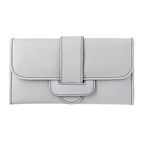 100% Genuine Leather RFID Protected Wallet (Size 18x11 Cm) - Grey