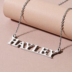 Initial Hayley Pendant With Chain (Size - 20) with Lobster Clasp in Rose Gold Tone