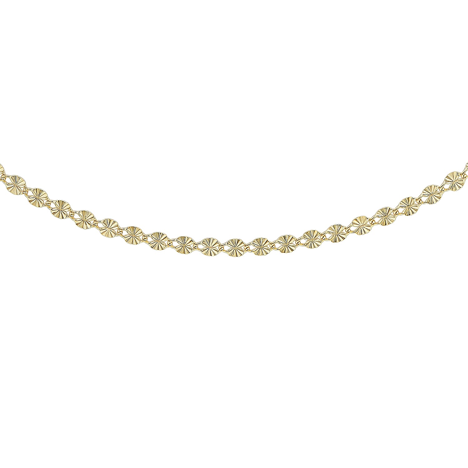 9K Yellow Gold  Chain (Size - 16),  Gold Wt. 1.4 Gms