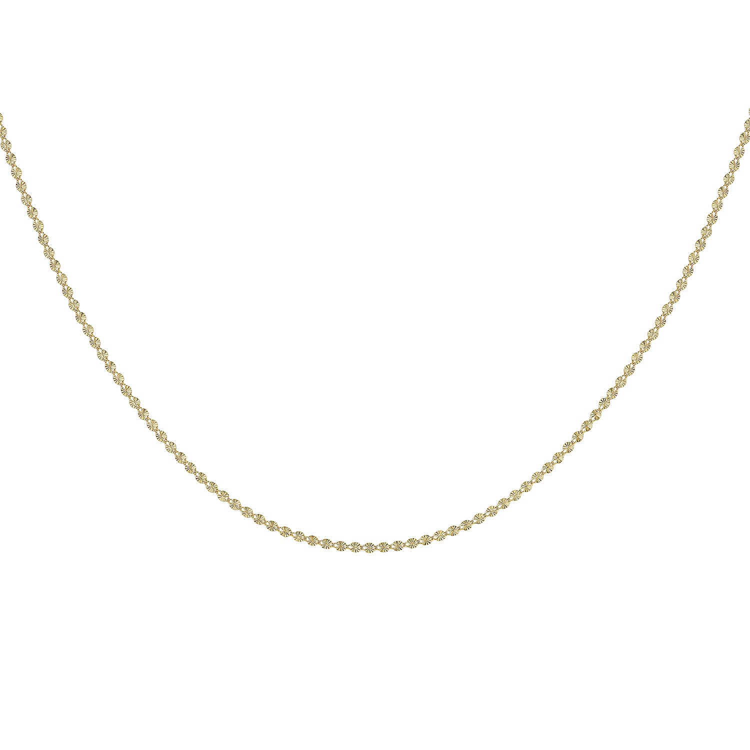9K Yellow Gold  Chain (Size - 16),  Gold Wt. 1.4 Gms