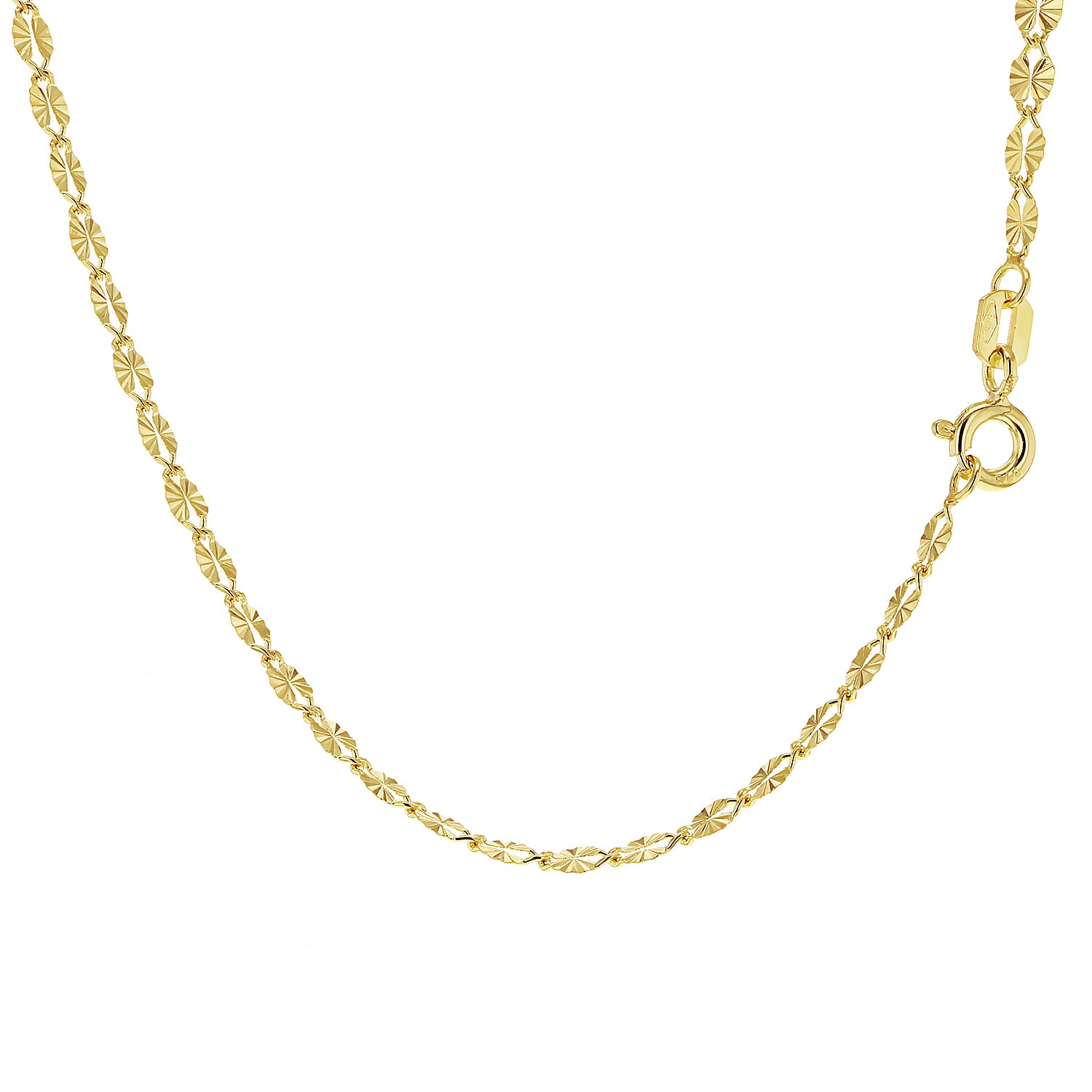 9K Yellow Gold  Chain (Size - 16),  Gold Wt. 1.4 Gms