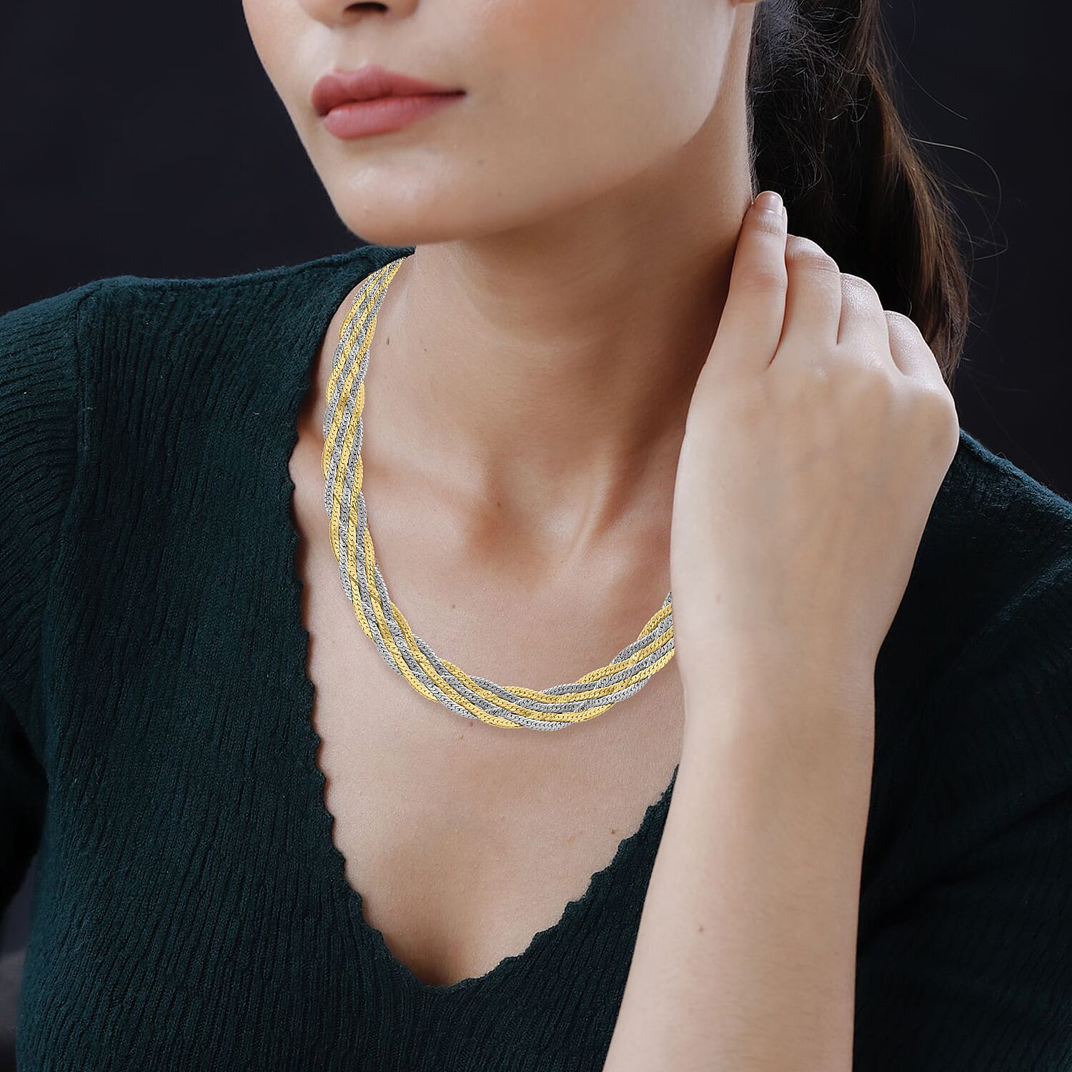 9K Yellow Gold  Chain (Size - 16),  Gold Wt. 5.5 Gms