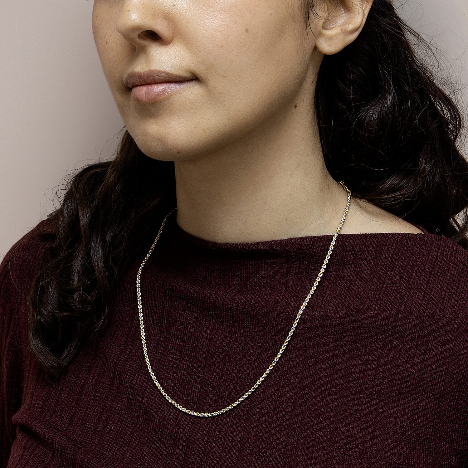 9K Yellow Gold  Chain (Size - 20),  Gold Wt. 1.8 Gms