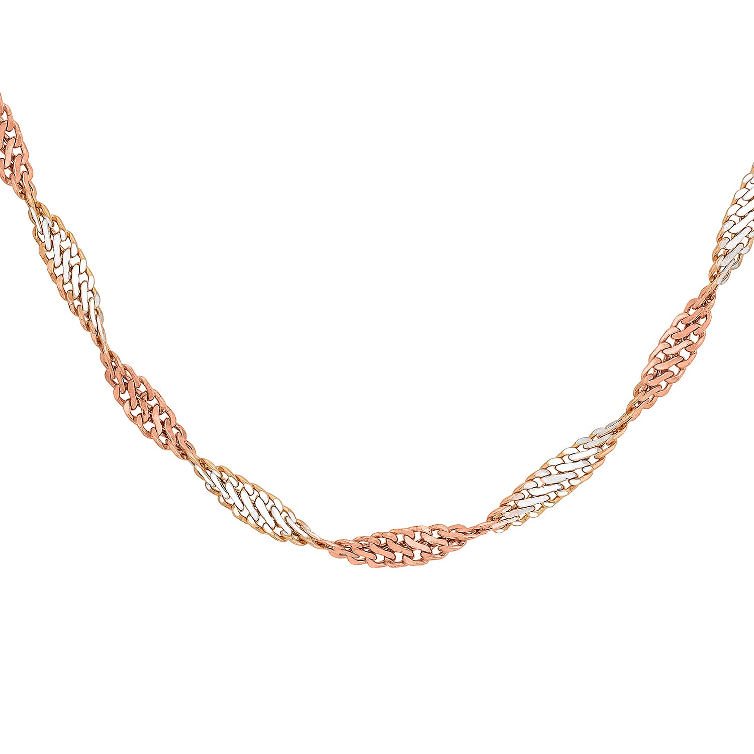 9K White Gold  Chain (Size - 16),  Gold Wt. 2 Gms