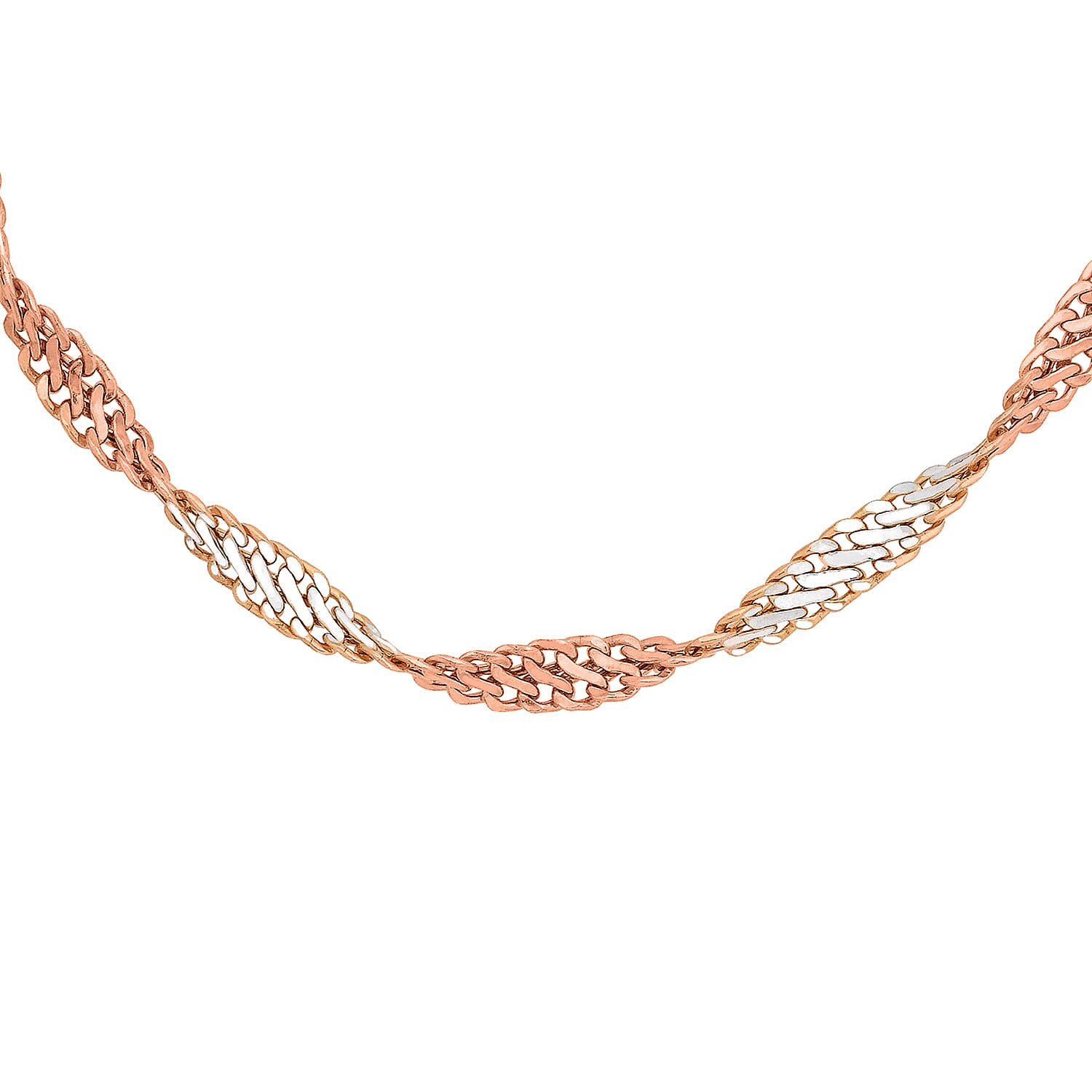 9K White Gold  Chain (Size - 16),  Gold Wt. 2 Gms