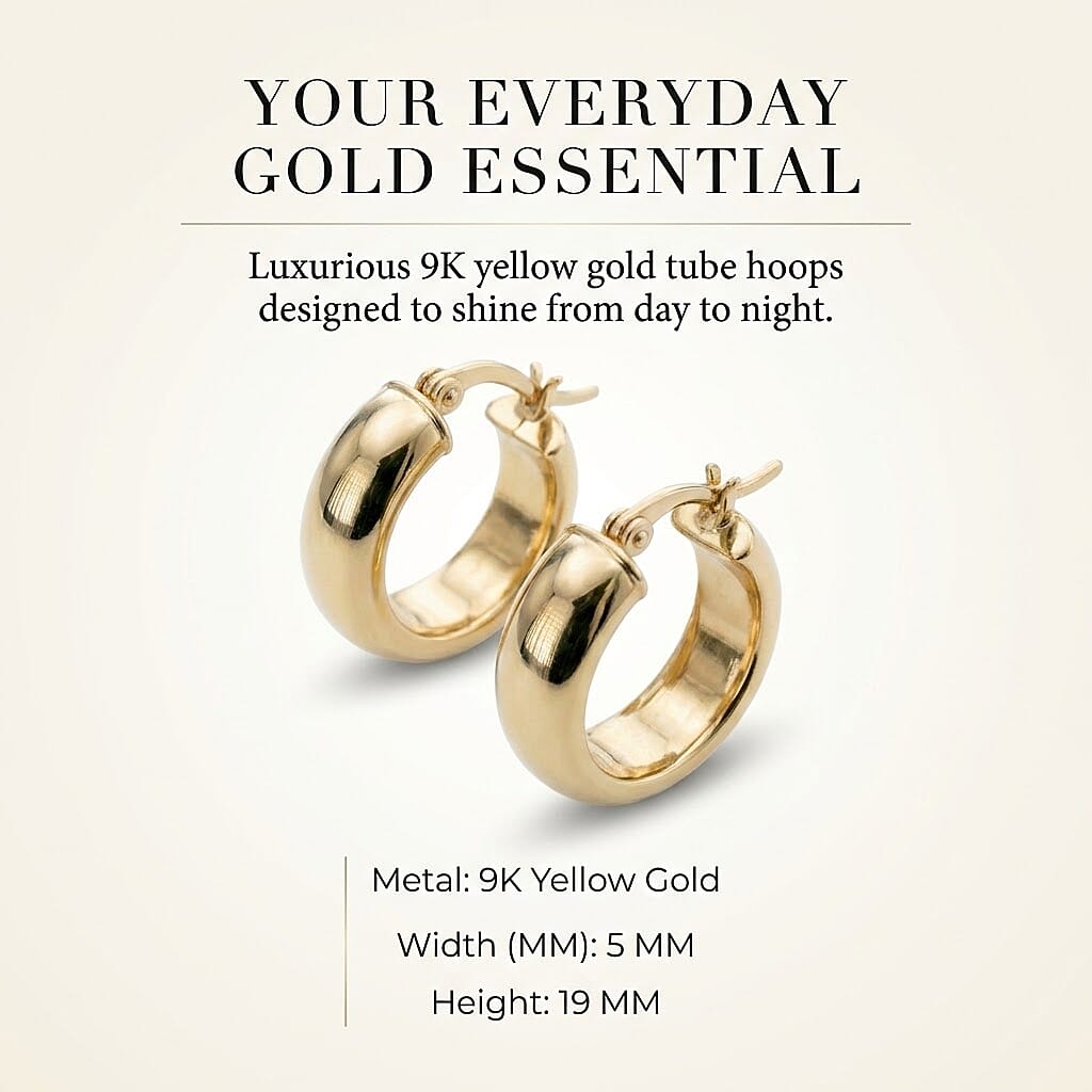 9K Yellow Gold  Earring,  Gold Wt. 1.6 Gms