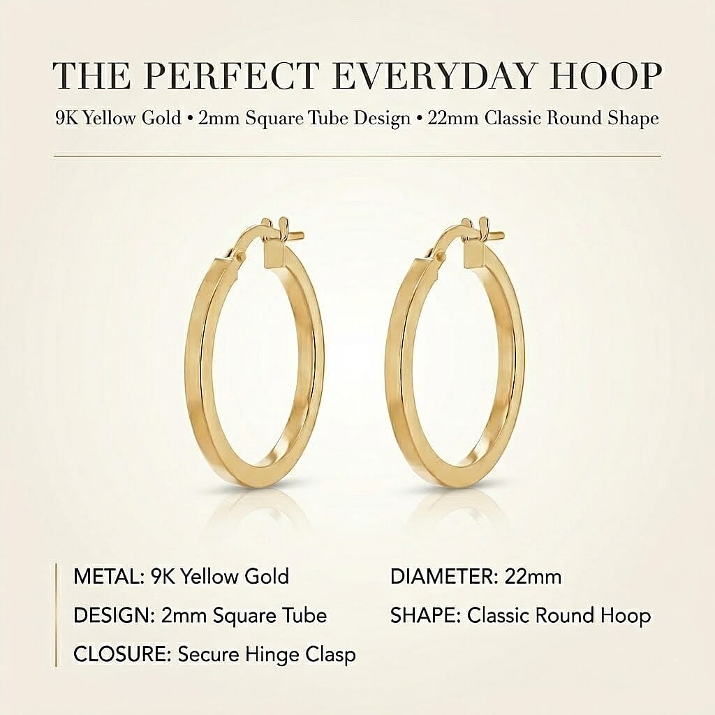 9K Yellow Gold  Earring,  Gold Wt. 1.4 Gms