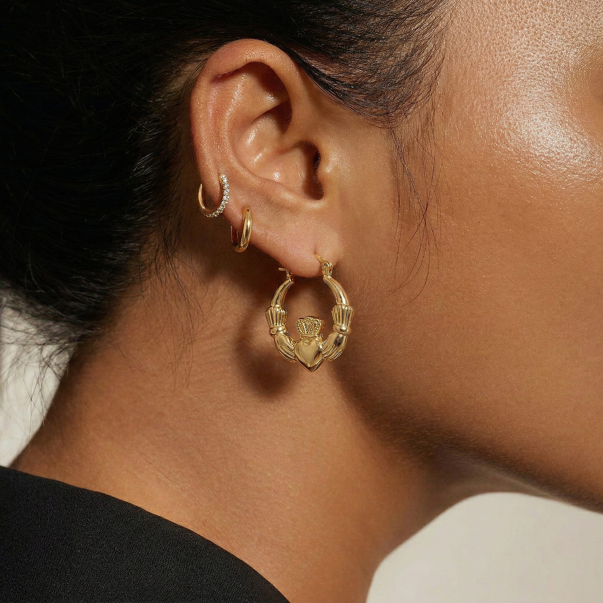 9K Yellow Gold  Earring,  Gold Wt. 0.97 Gms