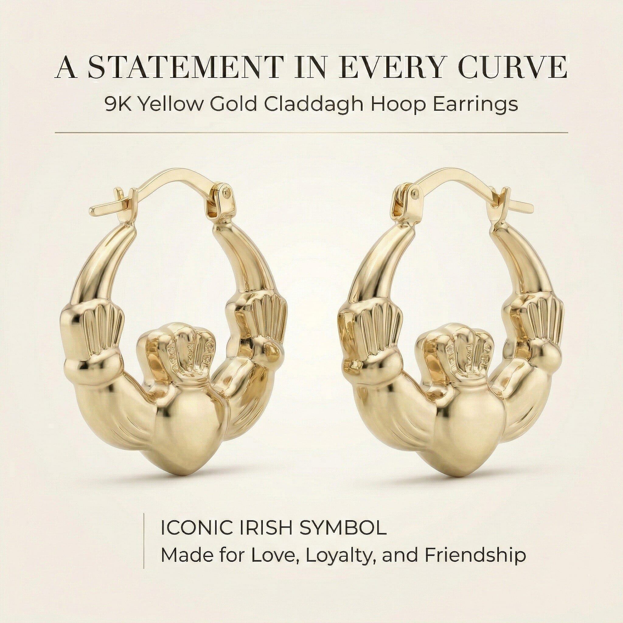 9K Yellow Gold  Earring,  Gold Wt. 0.97 Gms