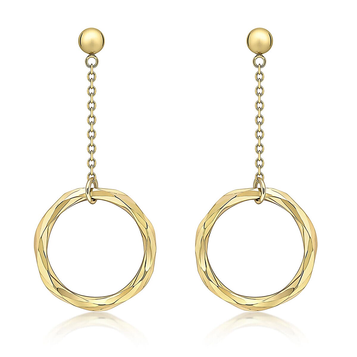9K Yellow Gold  Earring,  Gold Wt. 1.6 Gms