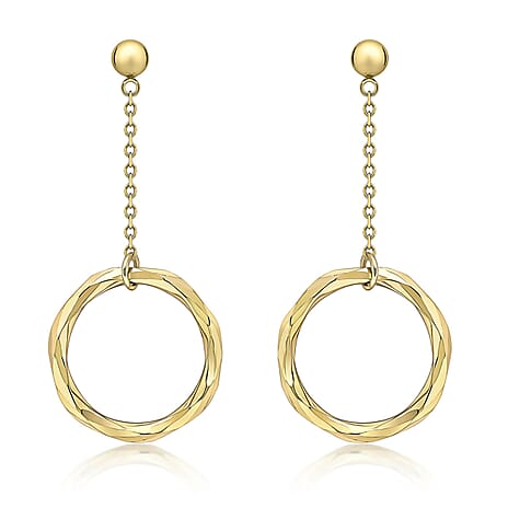 9K Yellow Gold  Earring,  Gold Wt. 1.6 Gms