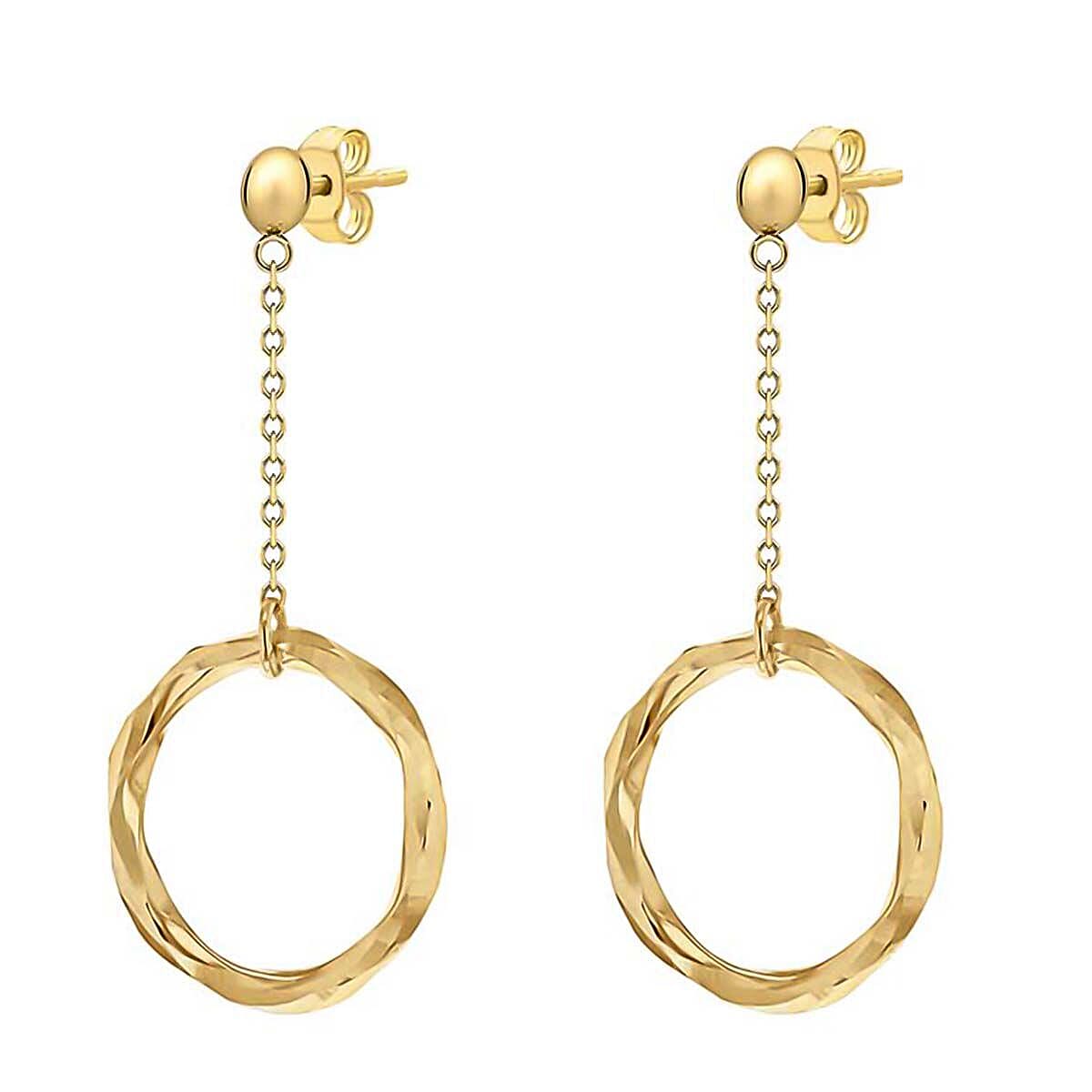 9K Yellow Gold  Earring,  Gold Wt. 1.6 Gms