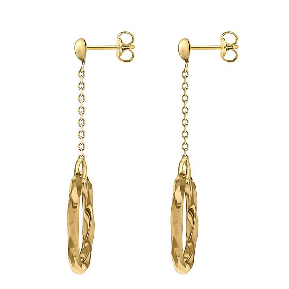 9K Yellow Gold  Earring,  Gold Wt. 1.6 Gms