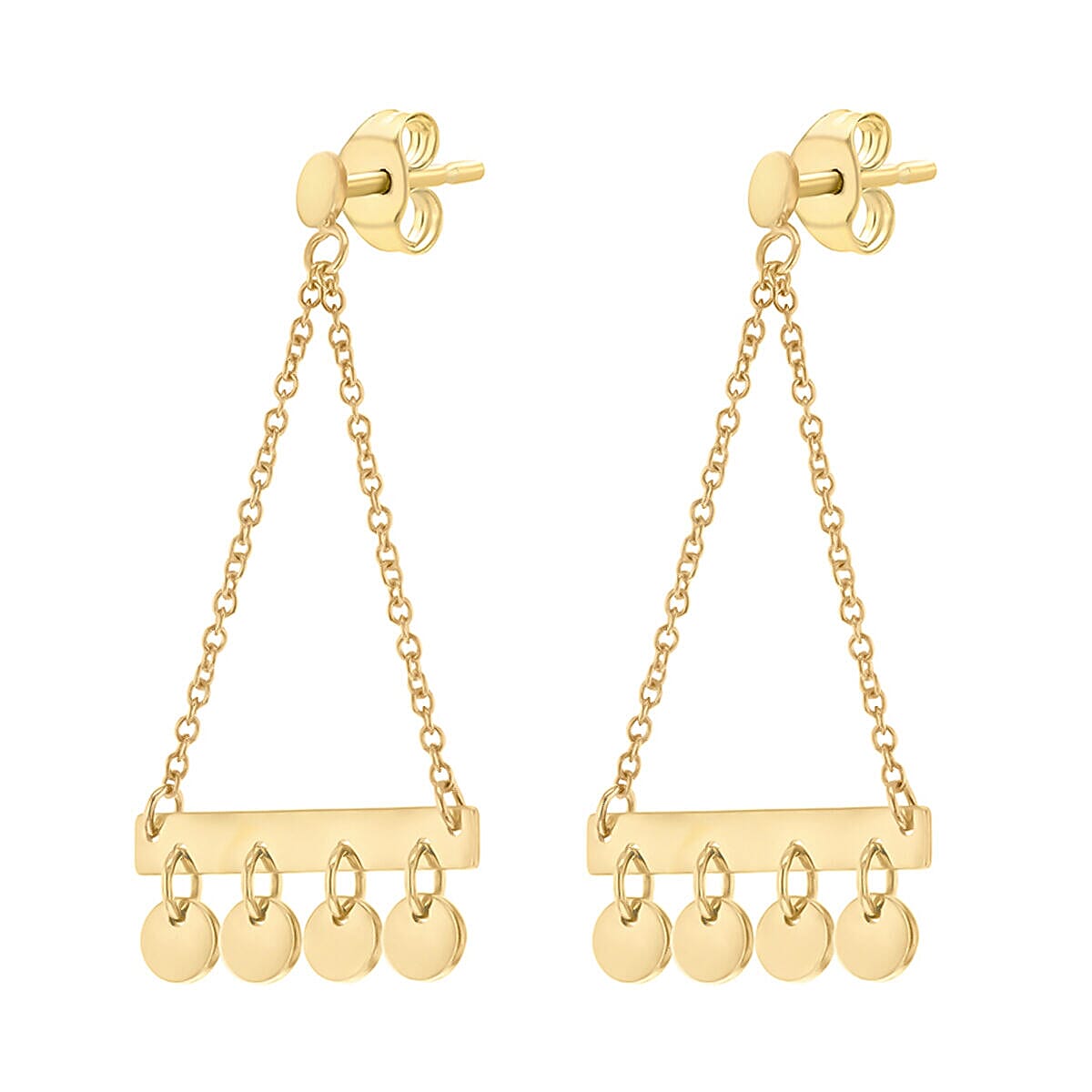 9K Yellow Gold  Earring,  Gold Wt. 1.7 Gms