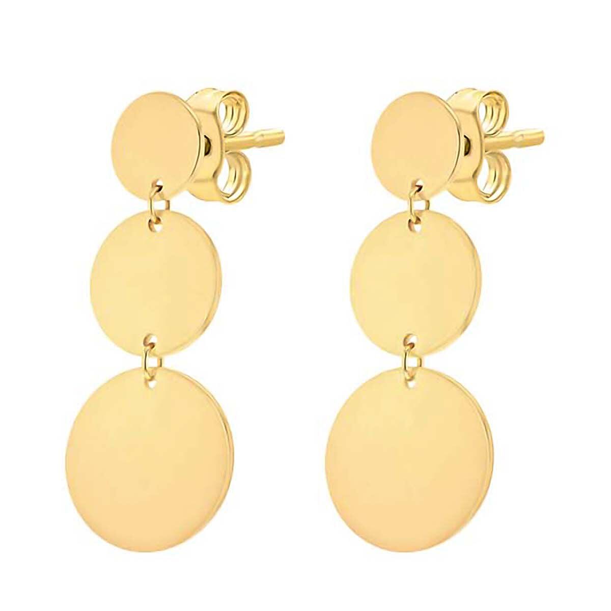 9K Yellow Gold  Earring,  Gold Wt. 2.4 Gms