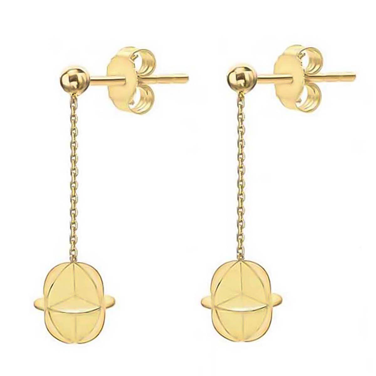 9K Yellow Gold  Earring,  Gold Wt. 1.7 Gms