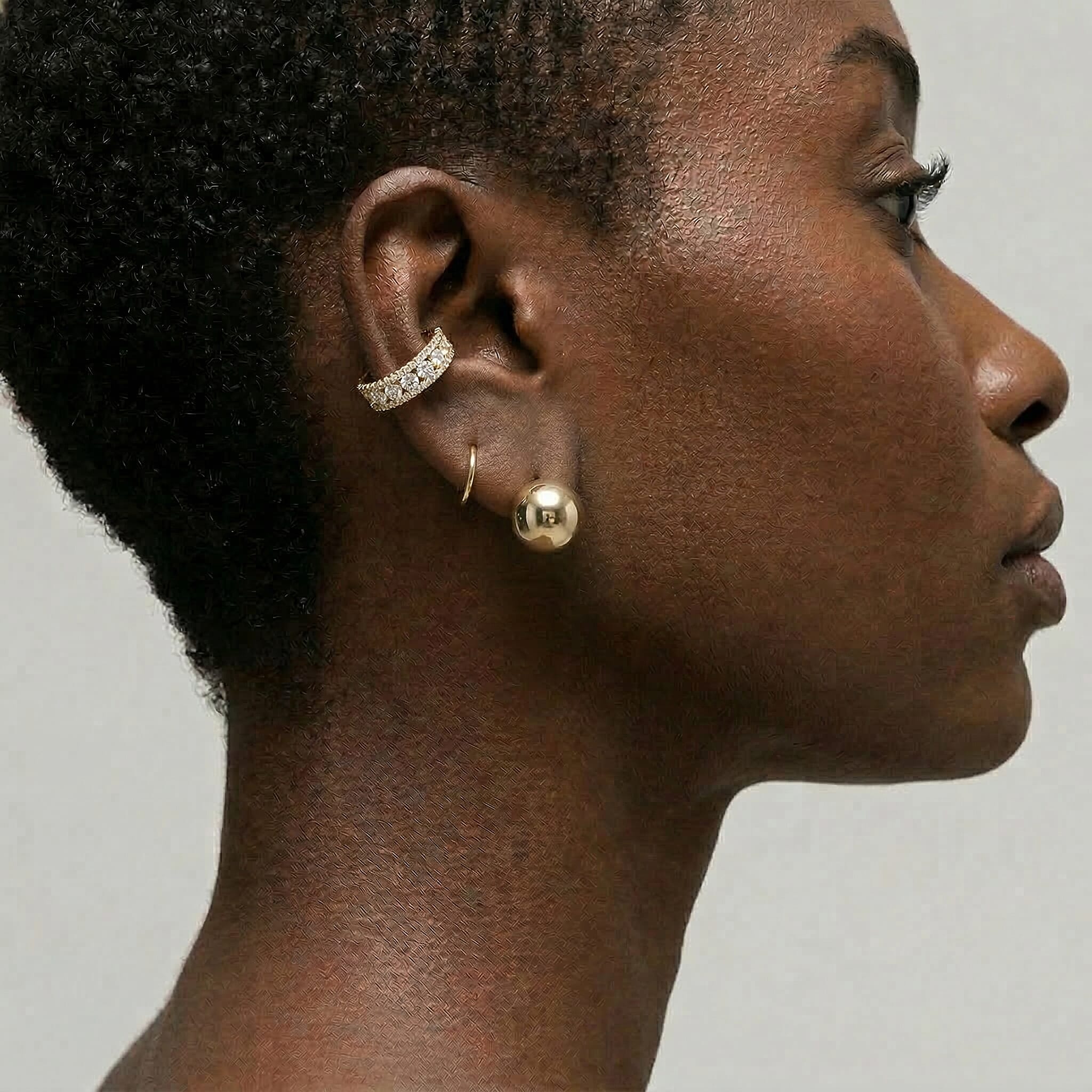 9K Yellow Gold  Earring,  Gold Wt. 1 Gms