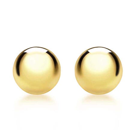 9K Yellow Gold 12mm Ball Stud Earrings
