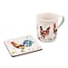 Coffee, Travel Mug and Tea Cup (Size 8x7x8 cm) - Blue & Cream