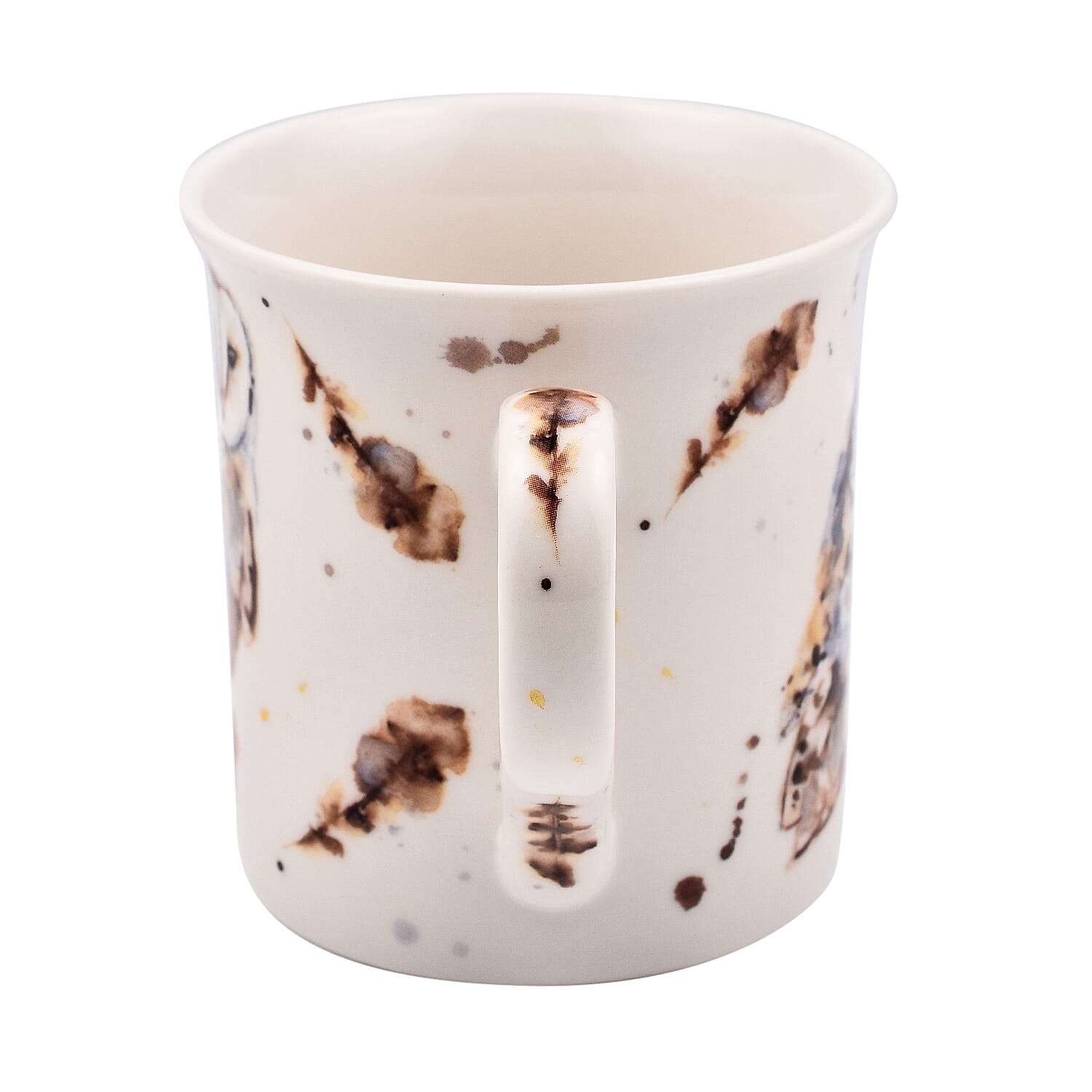 COUNTRY LIFE - Barn Owl Mug and Coaster Set - Brown & Cream