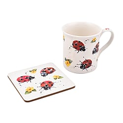 Coffee, Travel Mug and Tea Cup (Size 8x7x8 cm) - Blue & Cream