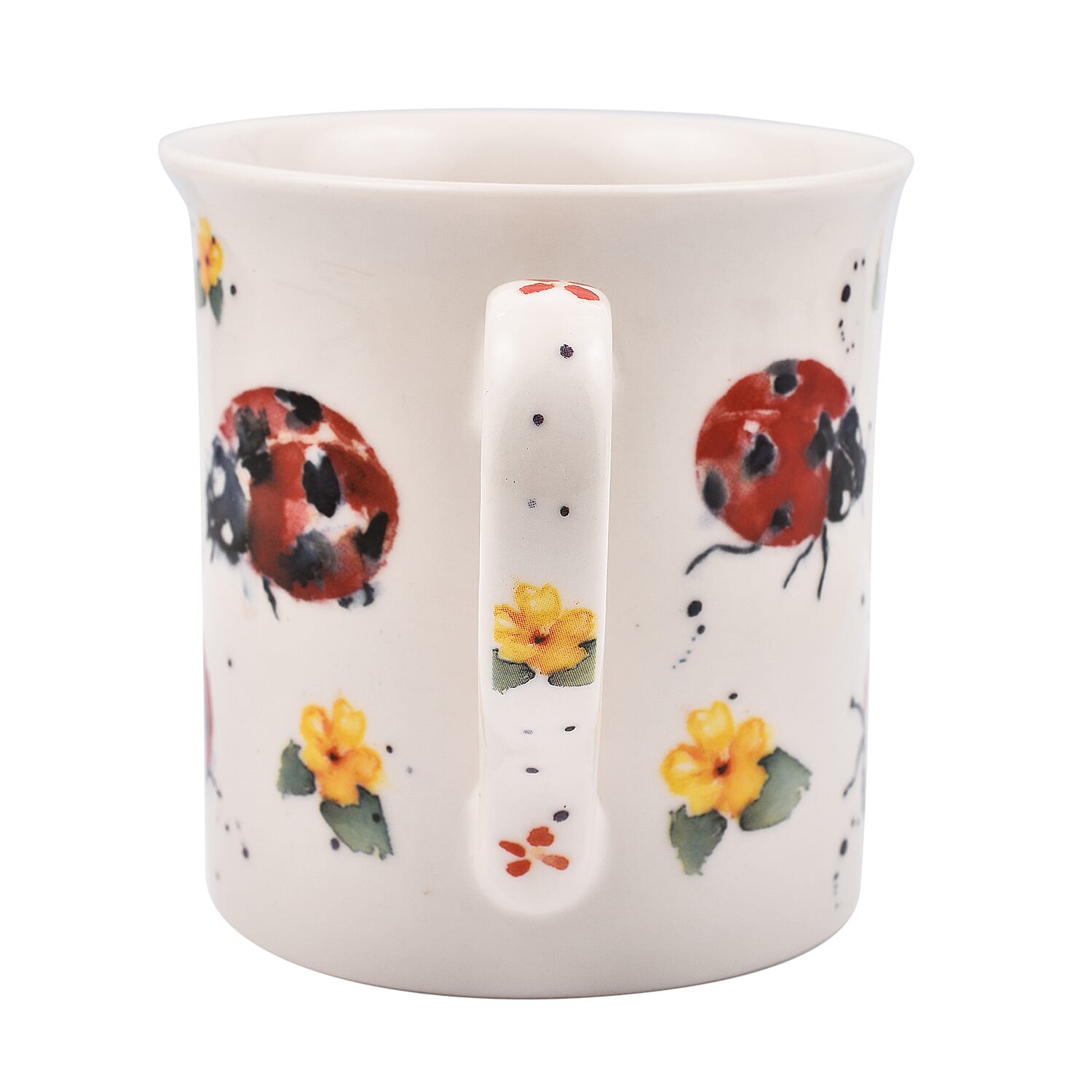 COUNTRY LIFE - Ladybird Mug and Coaster Set - Red & Cream