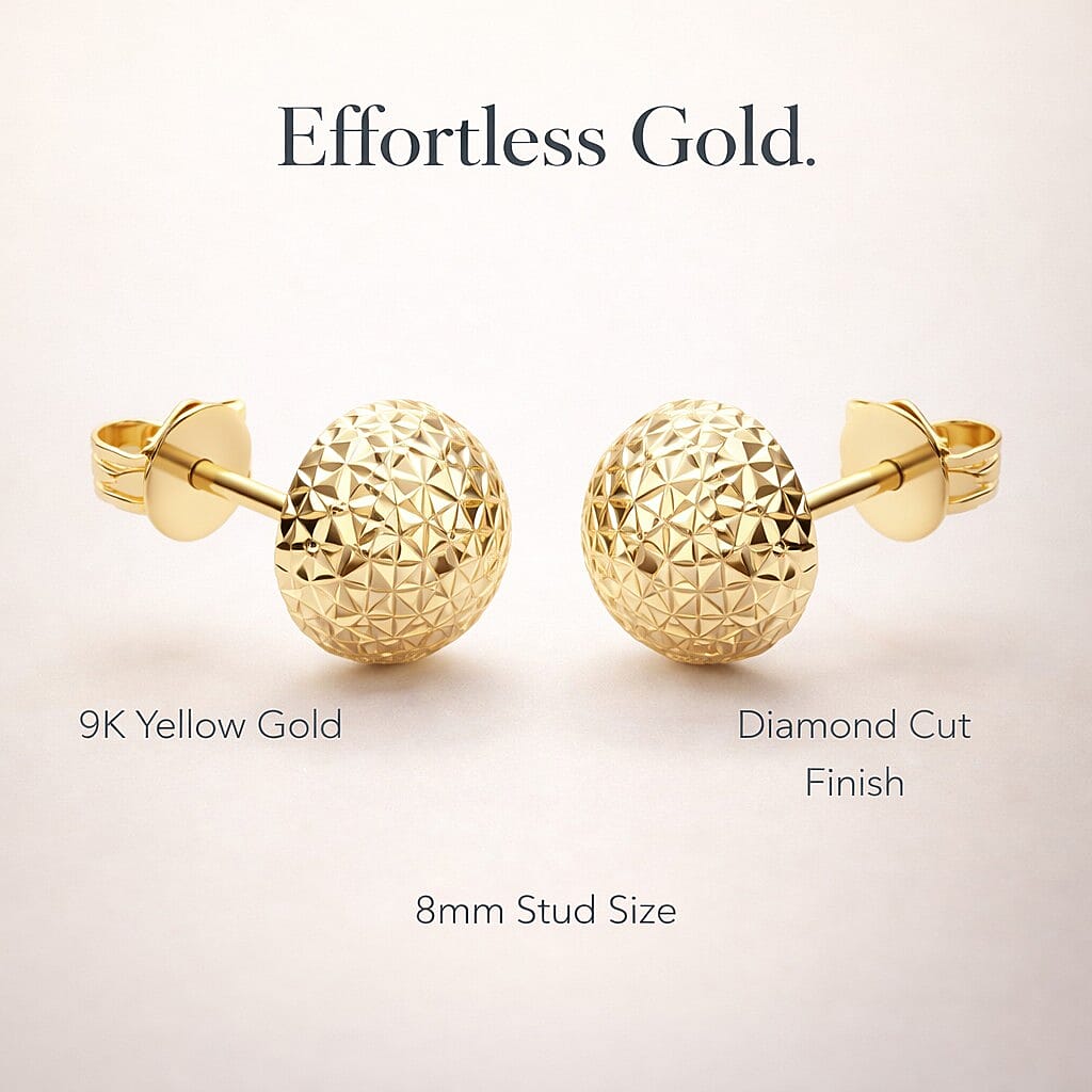 9K Yellow Gold  Earring,  Gold Wt. 1.1 Gms