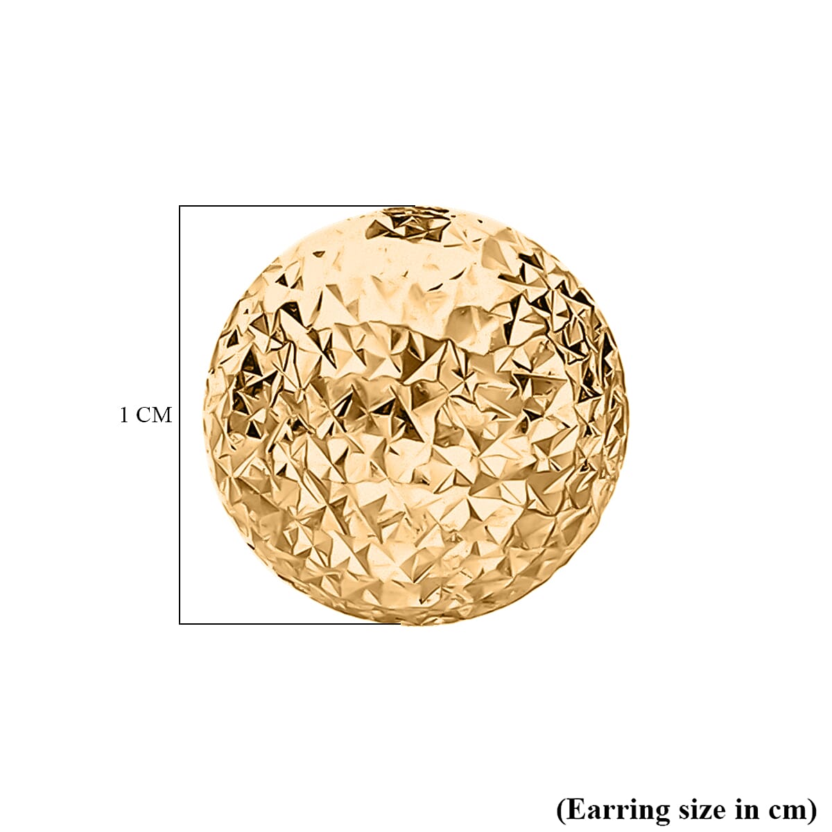 9K Yellow Gold  Earring,  Gold Wt. 1.1 Gms