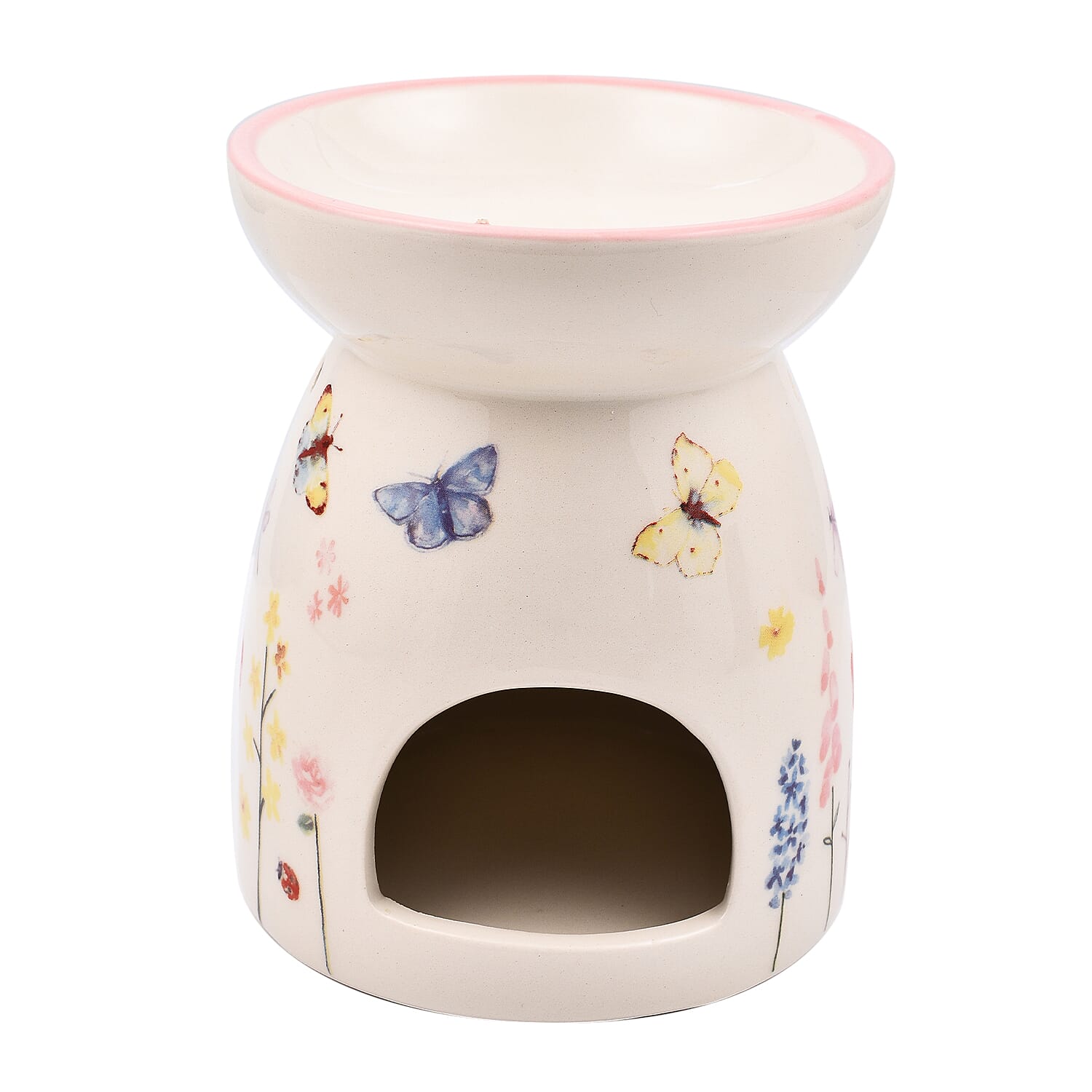 Diffuser (Size 11x11x14 cm) - Pink & Cream