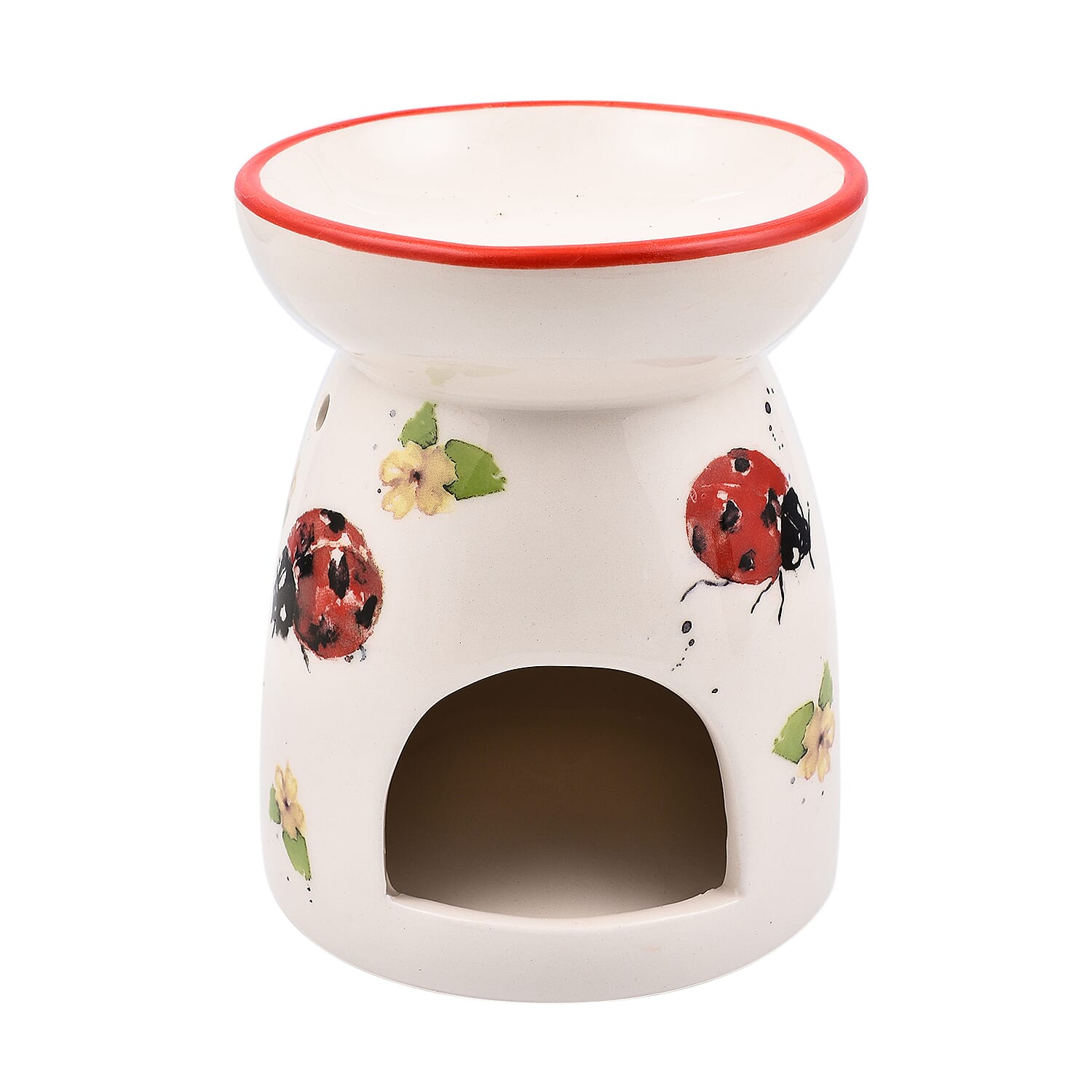 COUNTRY LIFE -  Ladybird Wax-Oil Warmer - Red & Cream