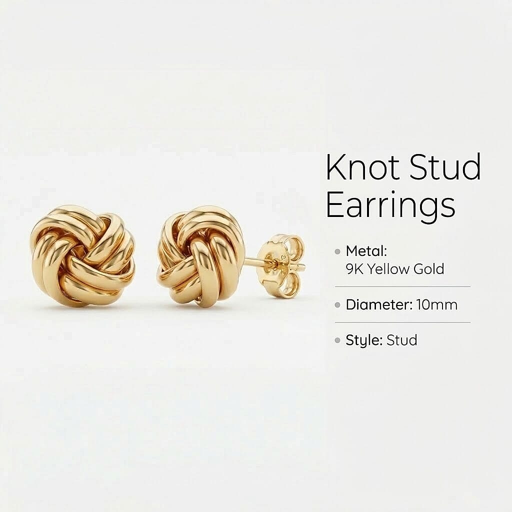 9K Yellow Gold  Earring,  Gold Wt. 0.9 Gms