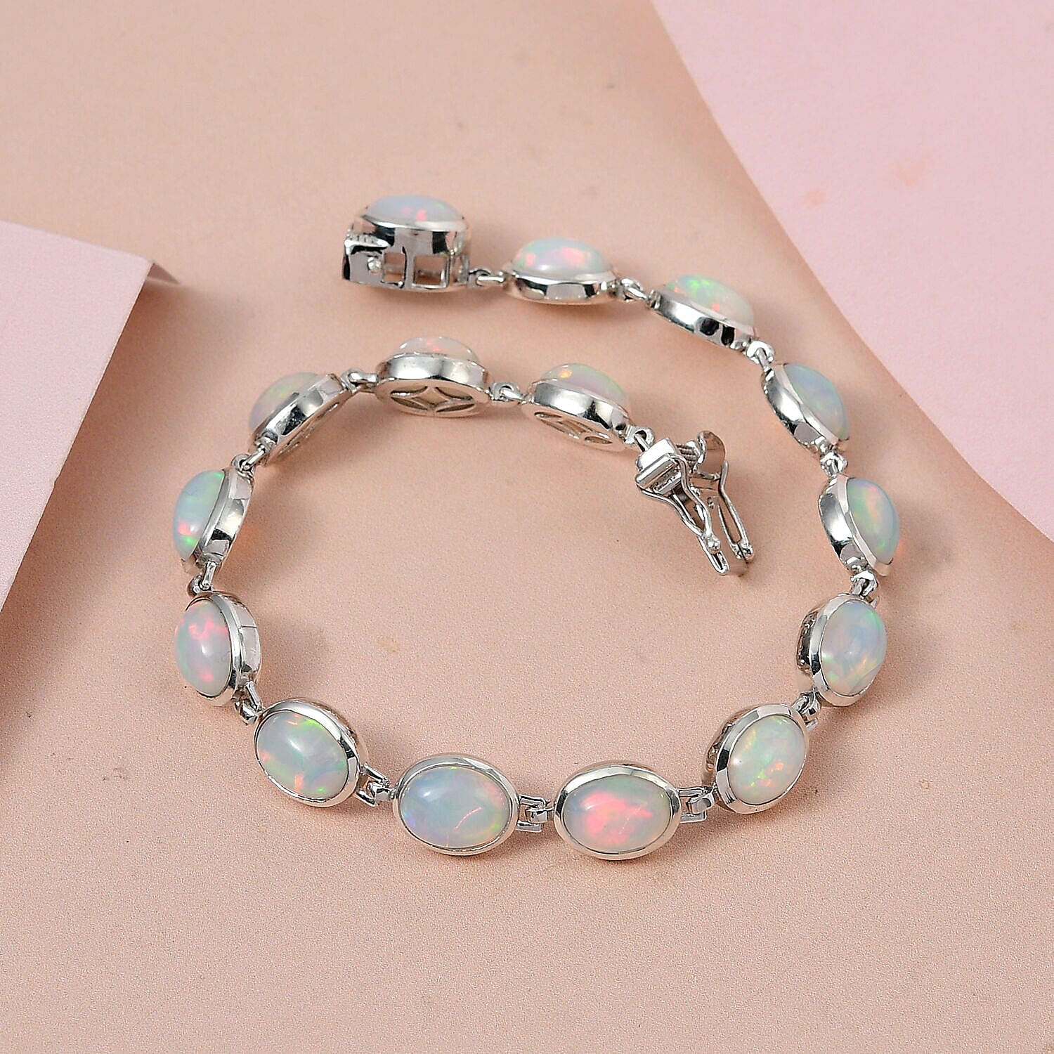 Sterling silver and hot sale opal bracelet