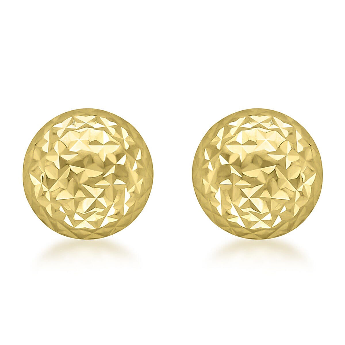 Genuine 9CT Yellow Gold Earrings - 7mm Dome Stud EARRINGS 375 Hallmarked - 0.50 Gram Gold Earrings - Gift deals Boxed Earring