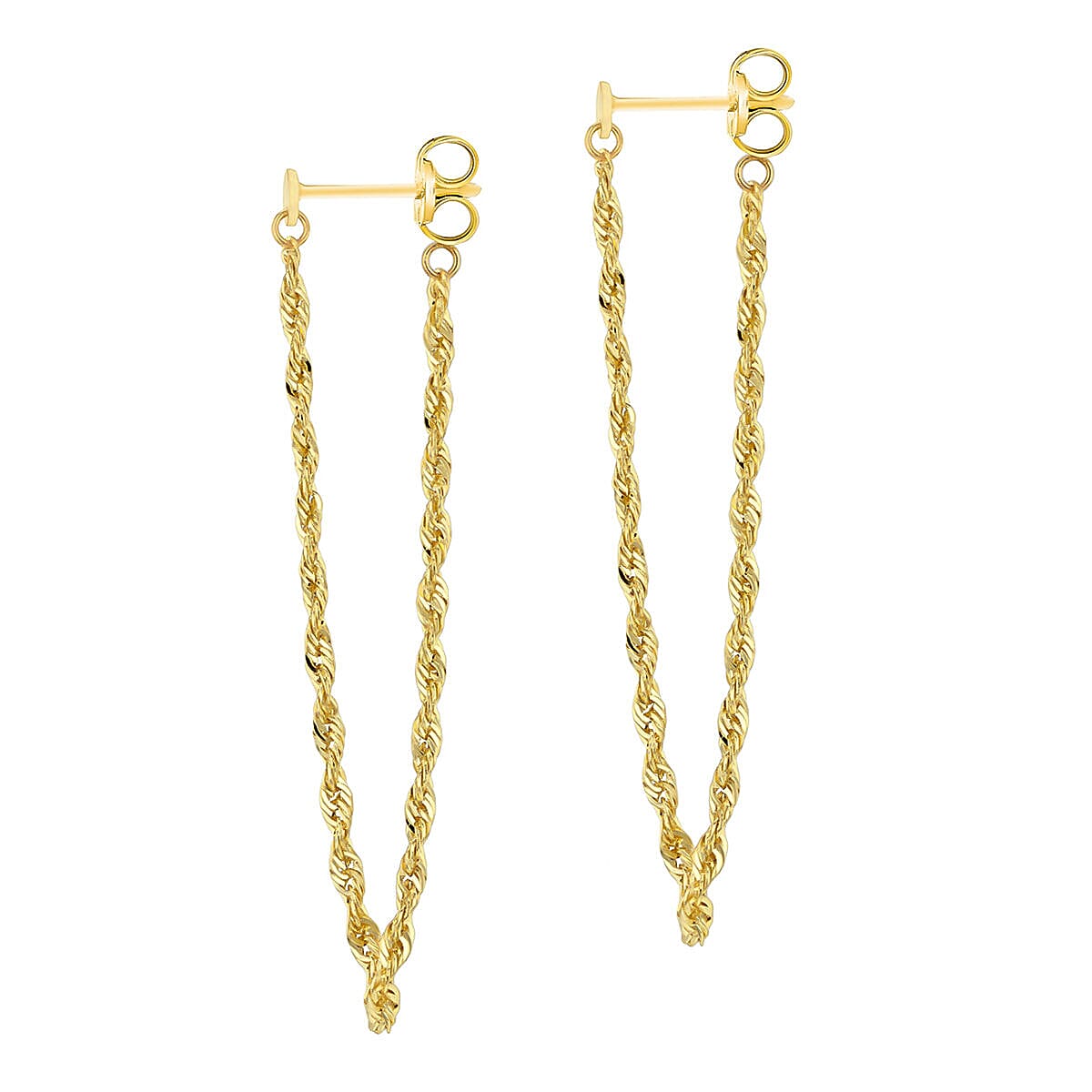 9K Yellow Gold  Earring,  Gold Wt. 1.1 Gms
