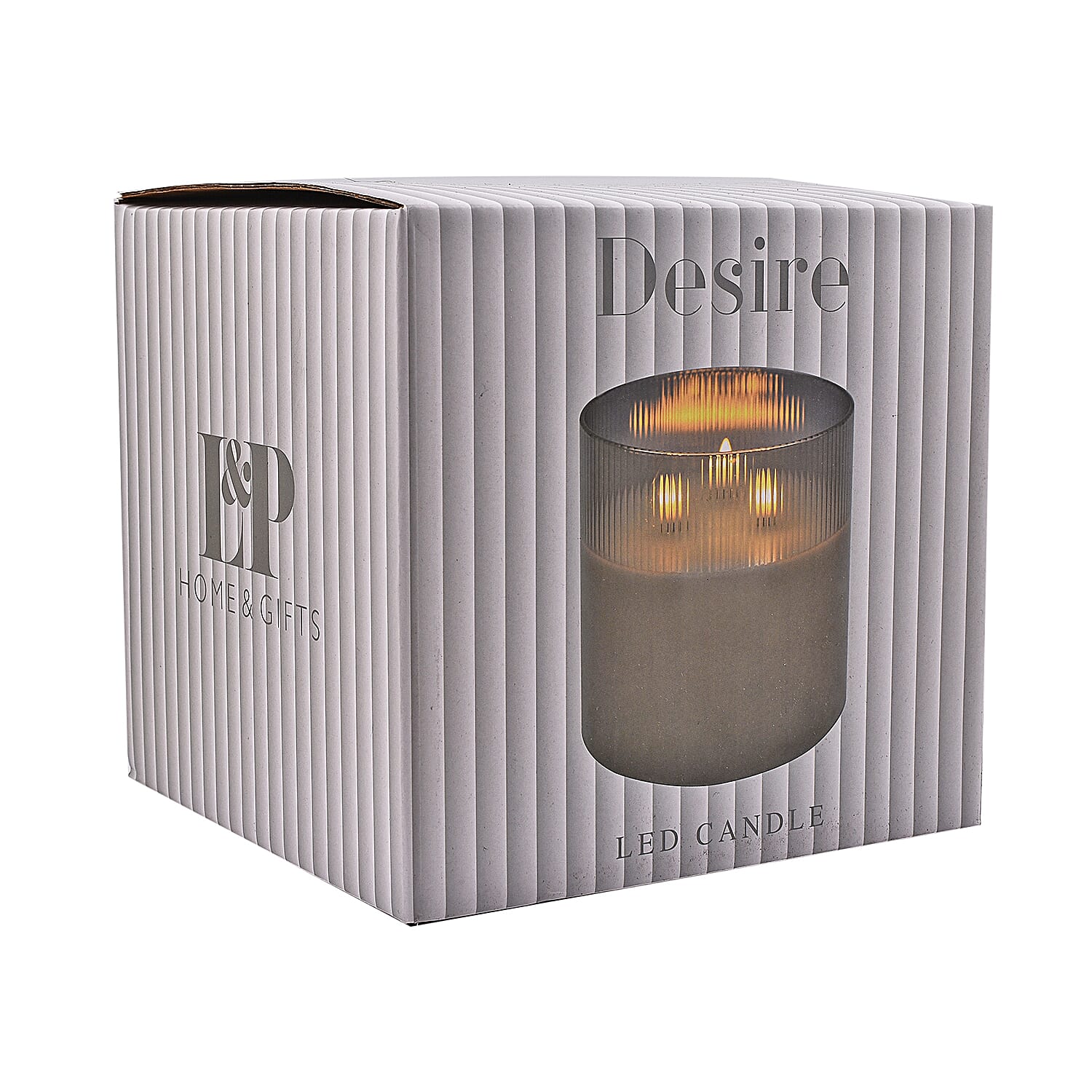 Candle Set (Size 15x15x15 cm) - Gray