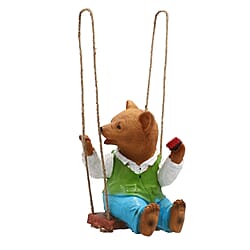 Hanging Garden Decoration Bear (Size 20x14x10 cm) - Pink