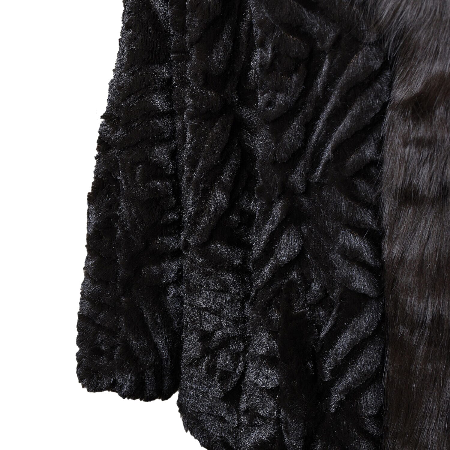 19V69 ITALIA by Alessandro Versace Faux Fur Jacket (Size L-XL) - Brown - Black