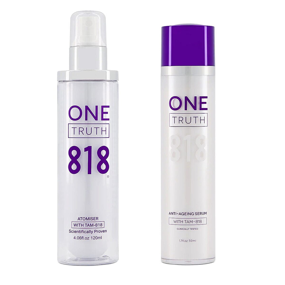 One Truth 818 Anti-Ageing Serum - 50ml One Truth 818 Atomiser - 120ml